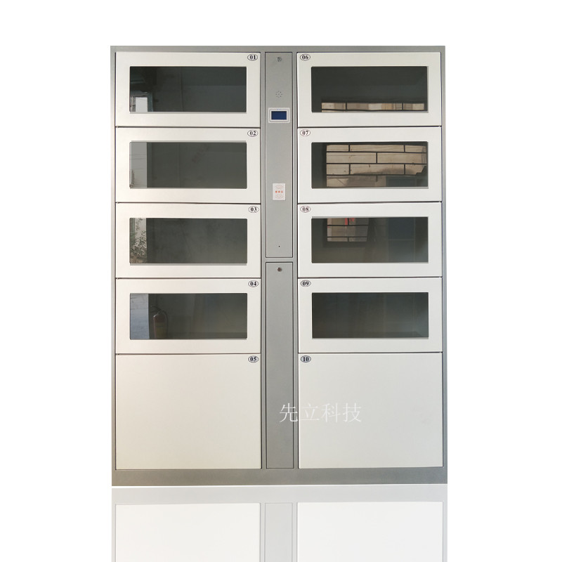 10门刷卡玻璃柜